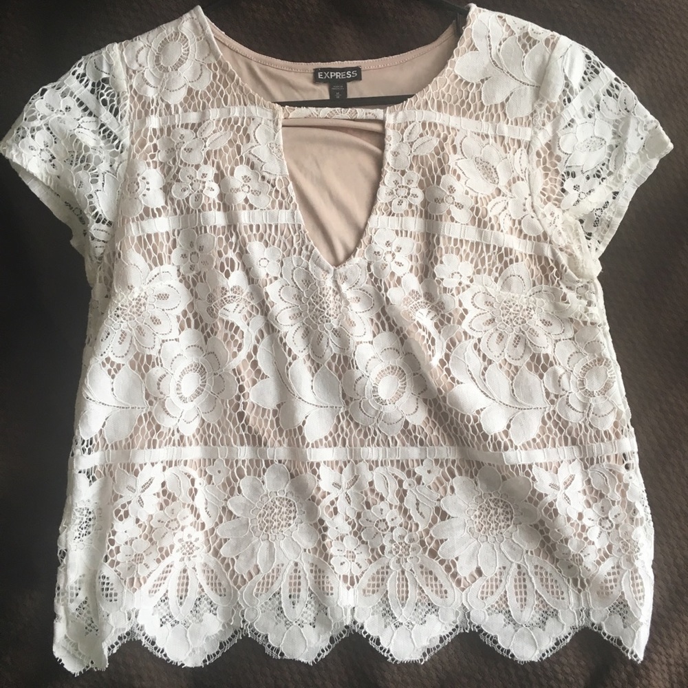 Express lace top with thin choker!